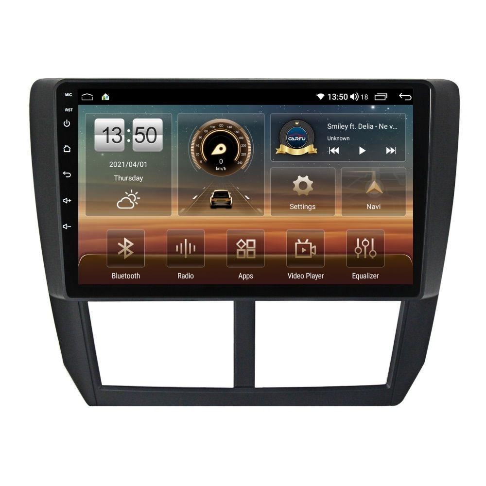 Navigatie dedicata cu Android Subaru Impreza / XV / WRX 2007 - 2014, 4GB RAM, Radio GPS Dual Zone, Display HD QLED 9" Touchscreen, Internet Wi-Fi si slot SIM 4G, Bluetooth, MirrorLink, USB