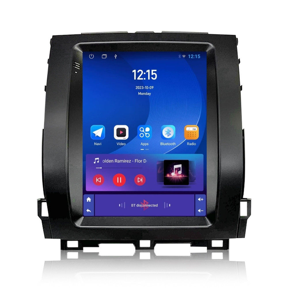 Navigatie dedicata cu Android tip tesla Toyota Land Cruiser Prado J120 2002 - 2010, 1GB RAM, Radio GPS Dual Zone, Touchscreen IPS 9.7" HD, Internet Wi-Fi, Bluetooth, MirrorLink, USB