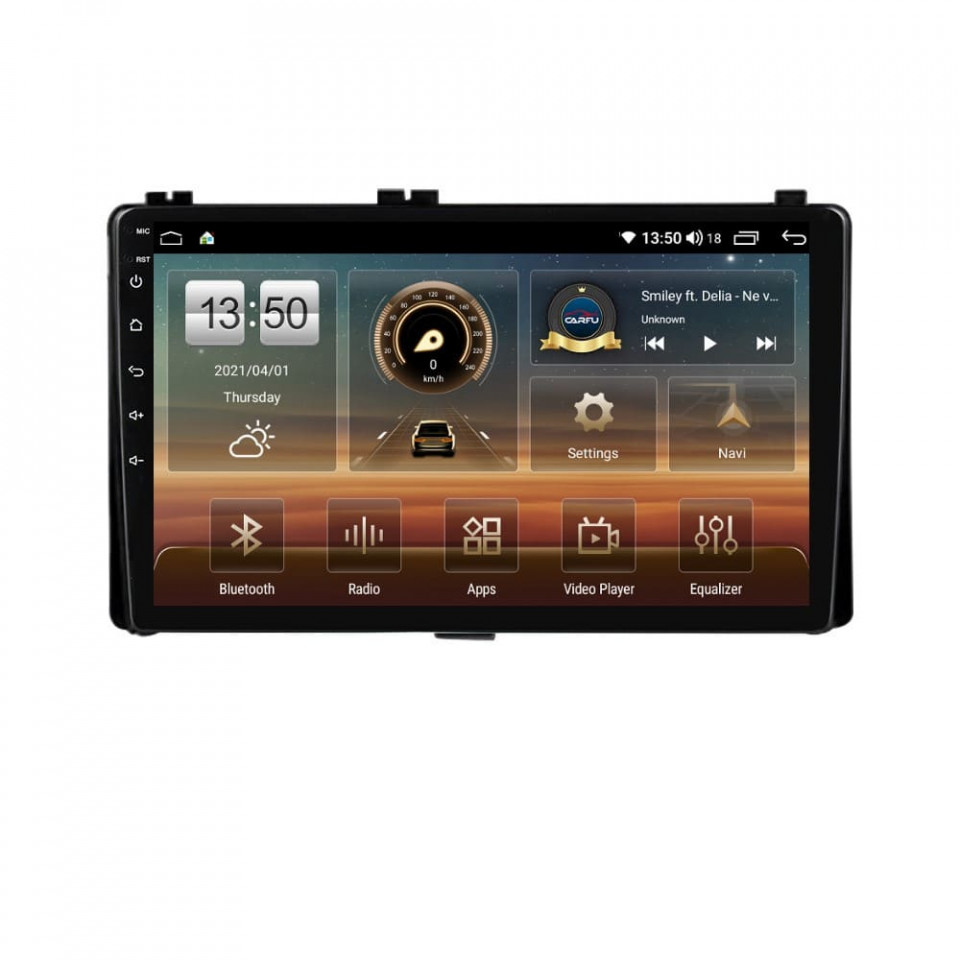 Navigatie dedicata cu Android Toyota Corolla 2017 - 2018, 8GB RAM, Radio GPS Dual Zone, Display HD QLED 9" Touchscreen, Internet Wi-Fi si slot SIM 4G, Bluetooth, MirrorLink, USB