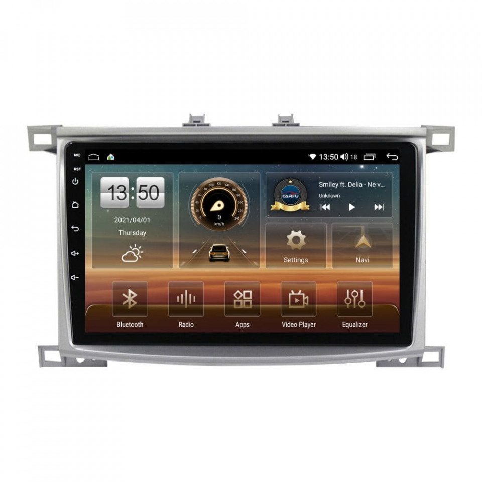 Navigatie dedicata cu Android Toyota Land Cruiser J100 2002 - 2008, 6GB RAM, Radio GPS Dual Zone, Display HD QLED 10" Touchscreen, Internet Wi-Fi si slot SIM 4G, Bluetooth, MirrorLink, USB