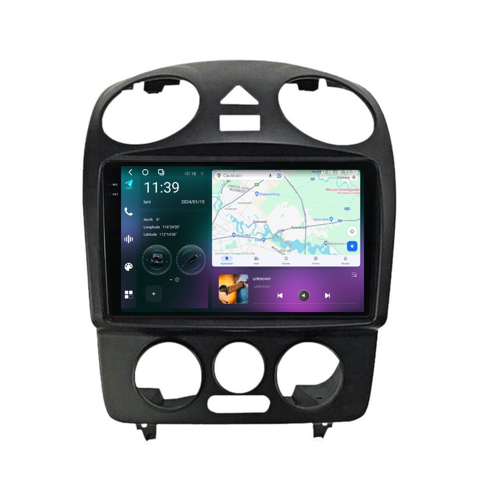 Navigatie dedicata cu Android VW New Beetle 2004 - 2011, 12GB RAM, Radio GPS Dual Zone, Display 2K QLED 9.5" Touchscreen, Internet Wi-Fi si slot SIM 4G, Bluetooth, MirrorLink, USB