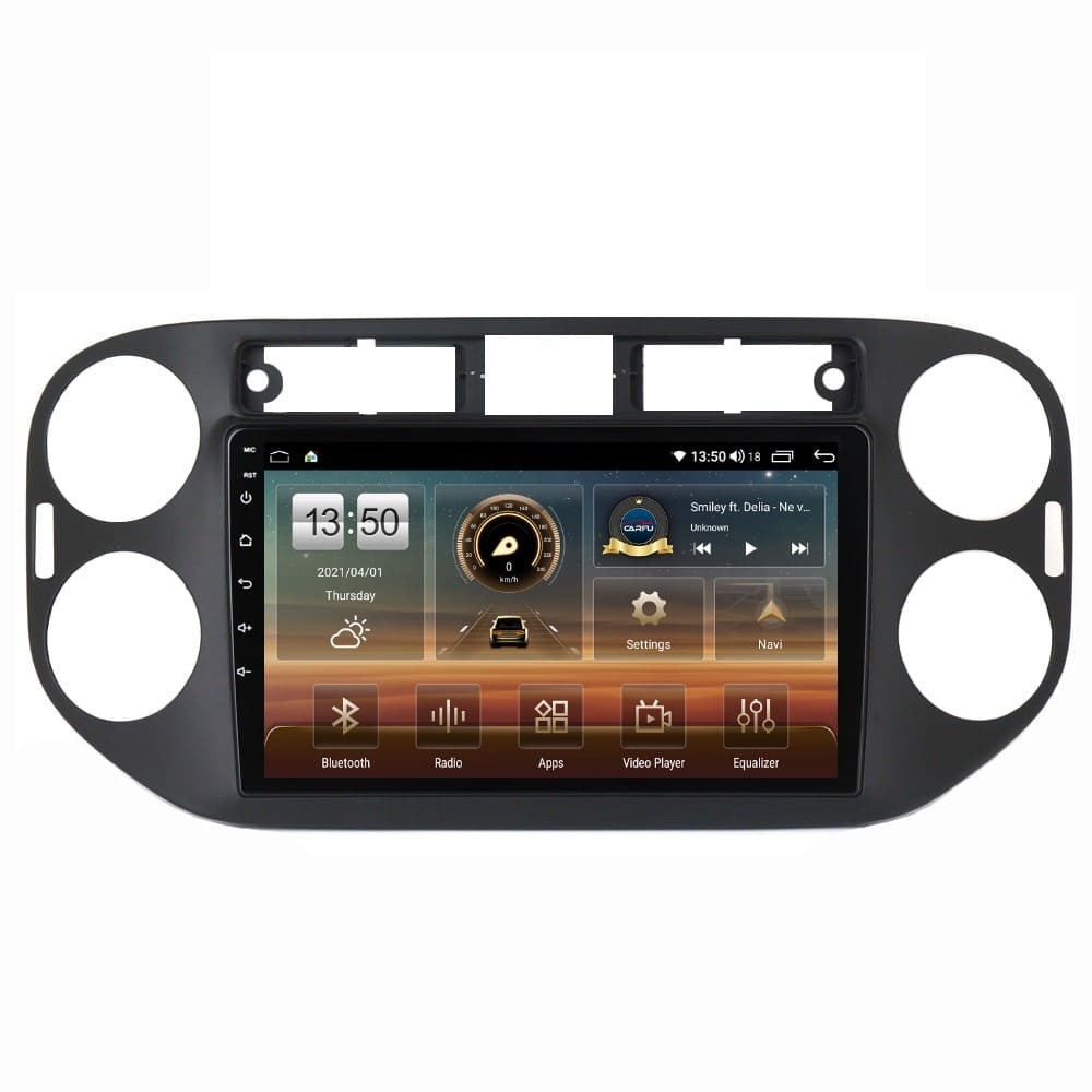 Navigatie dedicata cu Android VW Tiguan I 2012 - 2018, 4GB RAM, Radio GPS Dual Zone, Display HD QLED 9" Touchscreen, Internet Wi-Fi si slot SIM 4G, Bluetooth, MirrorLink, USB