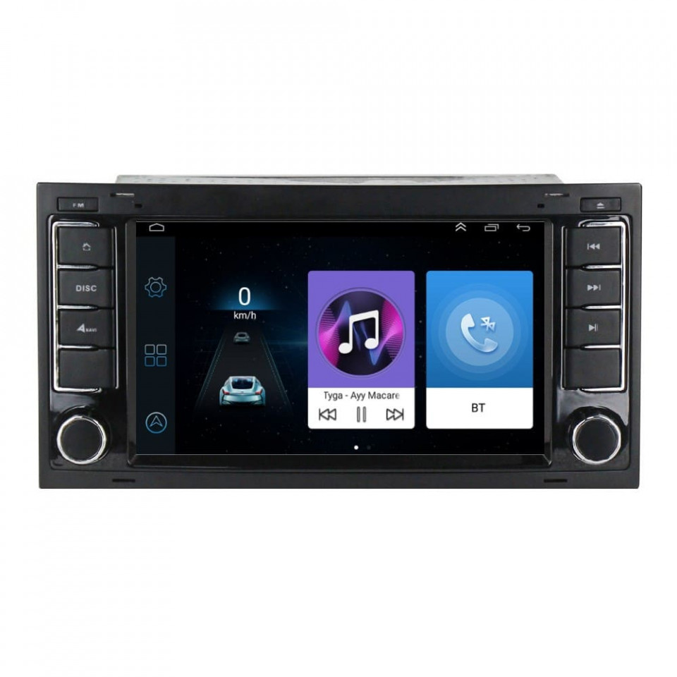 Navigatie dedicata cu Android VW Transporter T5 2003 - 2009, 2GB RAM, Radio GPS Dual Zone, Display HD 7" Touchscreen, Internet Wi-Fi, Bluetooth, MirrorLink, USB