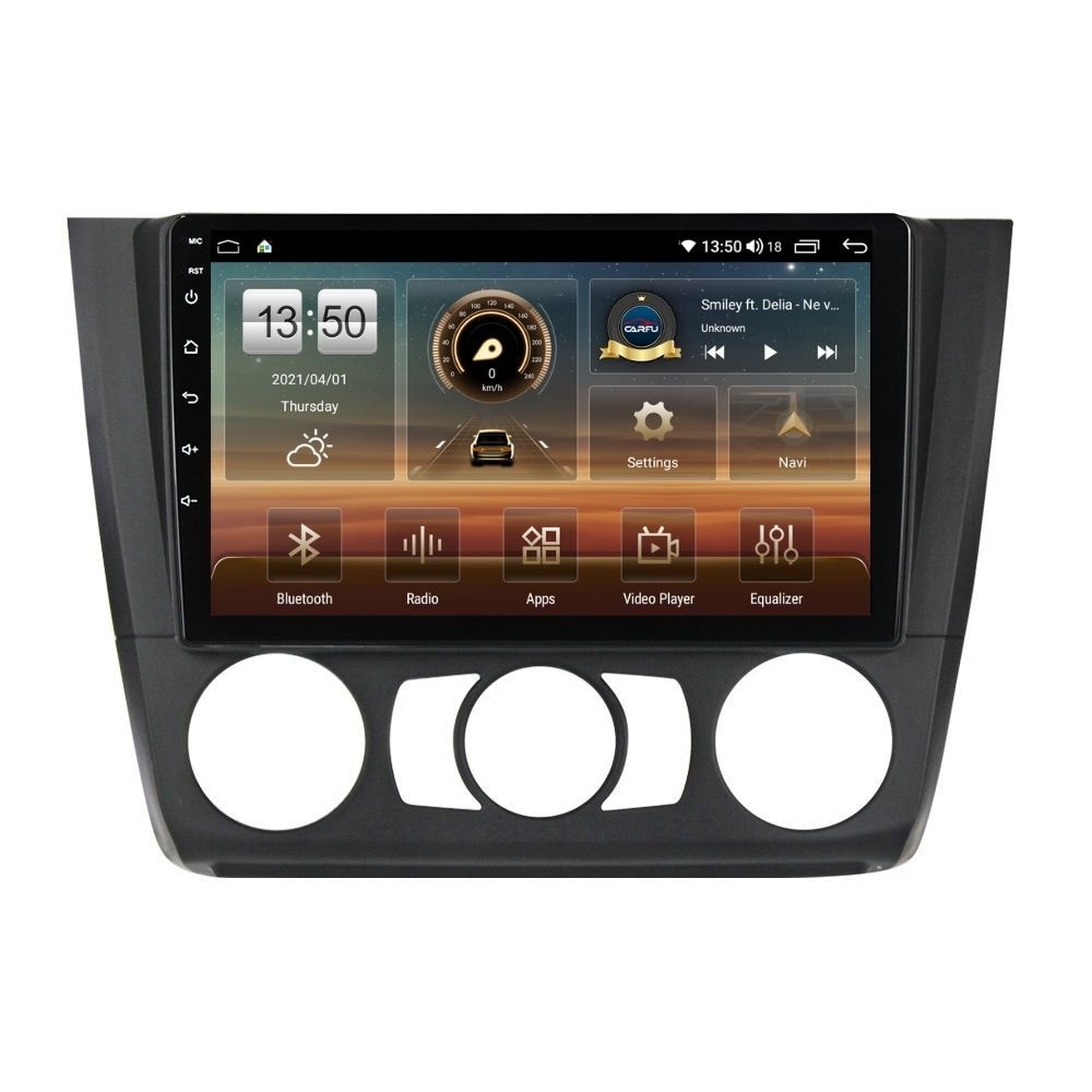 Navigatie dedicata cu Android BMW Seria 1 (E81 / E87) 2007 - 2013, clima manuala, 4GB RAM, Radio GPS Dual Zone, Display HD QLED 9" Touchscreen, Internet Wi-Fi si slot SIM 4G, Bluetooth, MirrorLink, USB