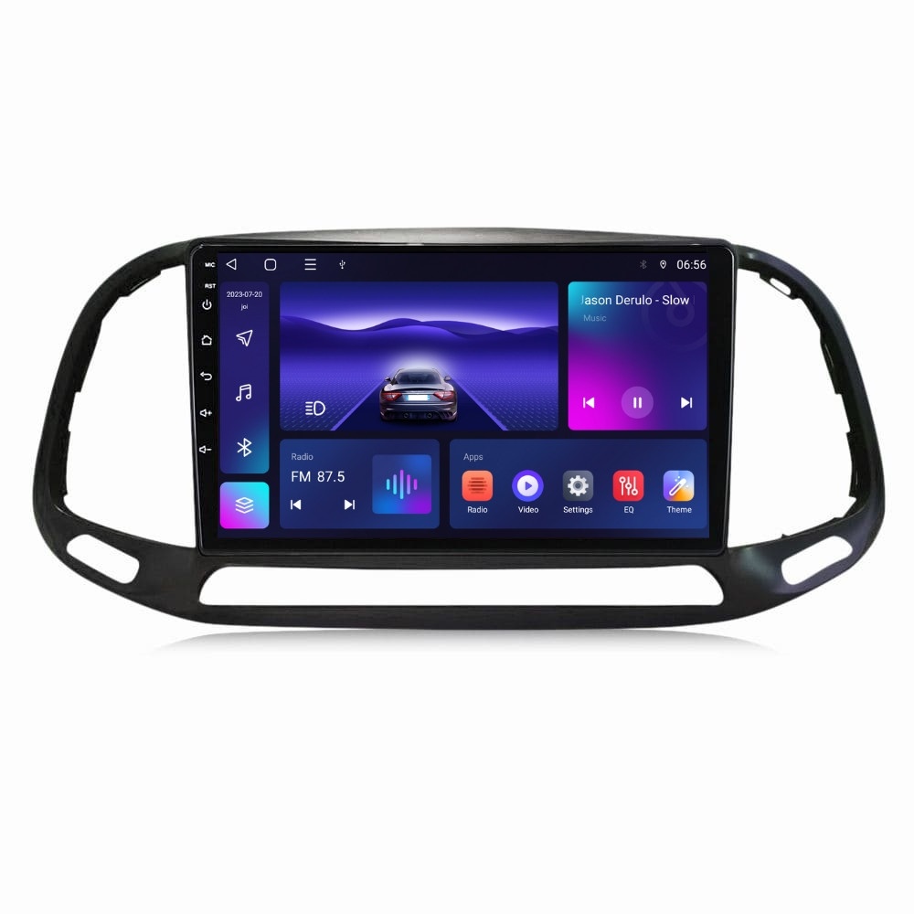 Navigatie dedicata cu Android Fiat Doblo 2015 - 2022, 4GB RAM, Radio GPS Dual Zone, Display HD IPS 9" Touchscreen, Internet Wi-Fi, Bluetooth, MirrorLink, USB