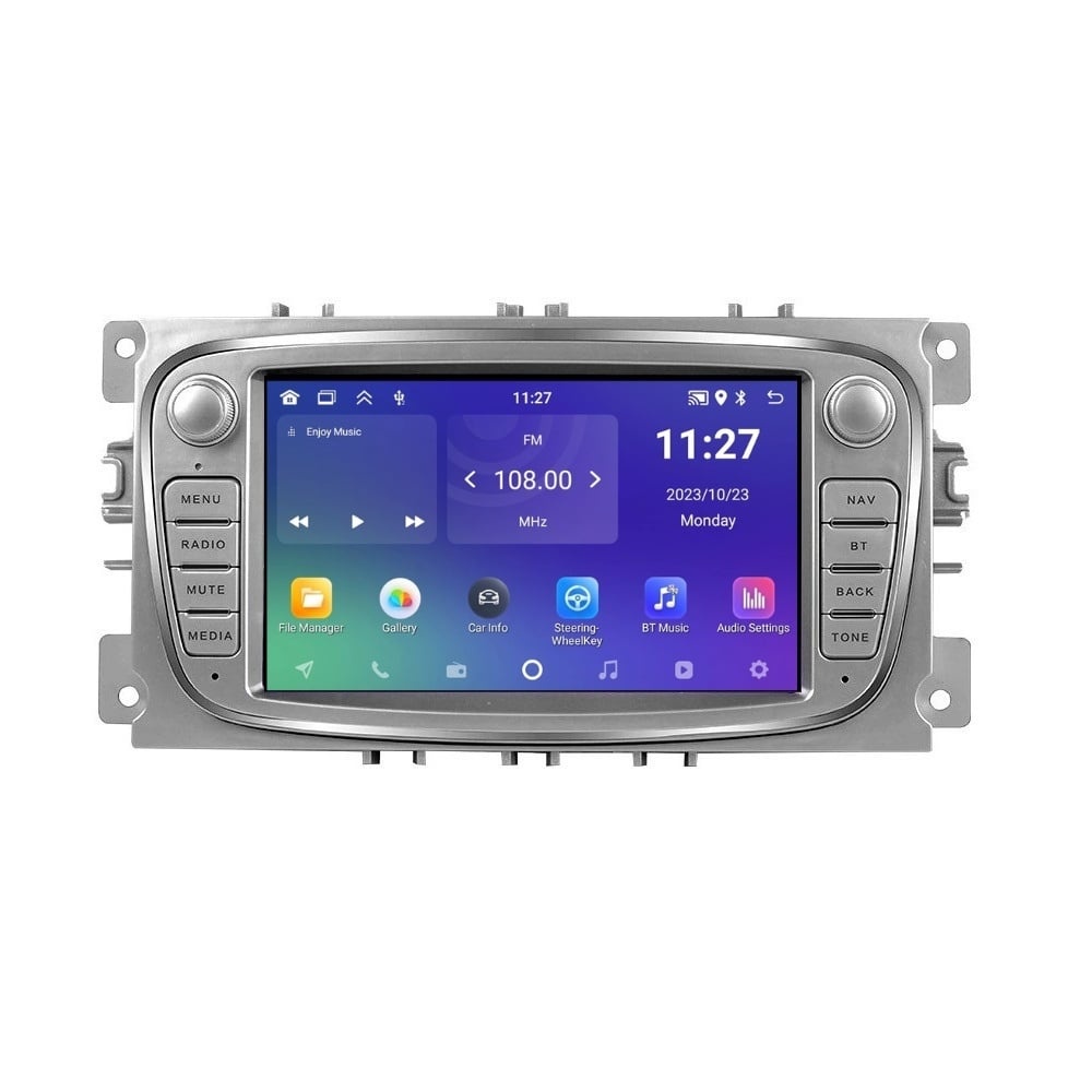 Navigatie dedicata cu Android Ford Galaxy 2008 - 2015, gri, 2GB RAM, Radio GPS Dual Zone, Display HD 7" Touchscreen, Internet Wi-Fi, Bluetooth, MirrorLink, USB