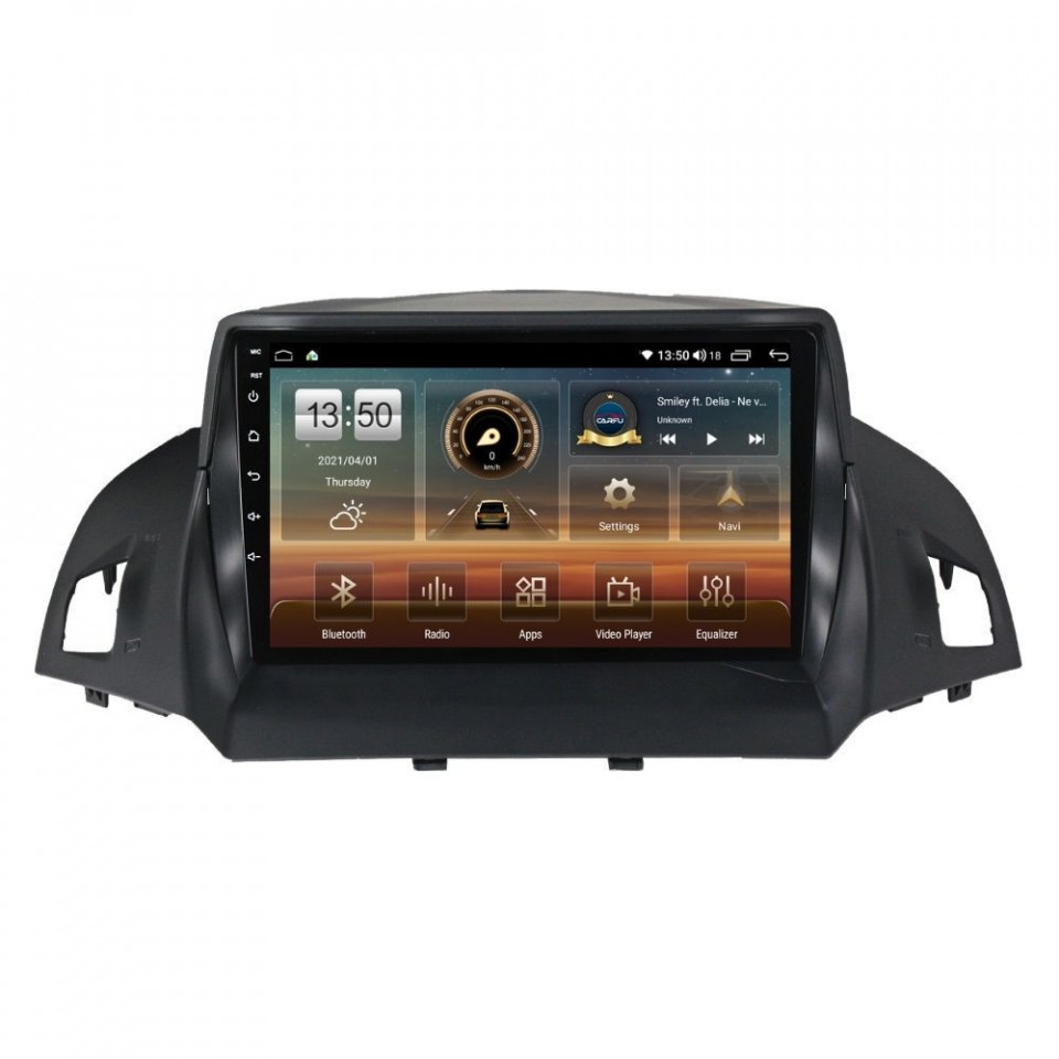 Navigatie dedicata cu Android Ford Kuga II 2012 - 2019, 8GB RAM, Radio GPS Dual Zone, Display HD QLED 9" Touchscreen, Internet Wi-Fi si slot SIM 4G, Bluetooth, MirrorLink, USB