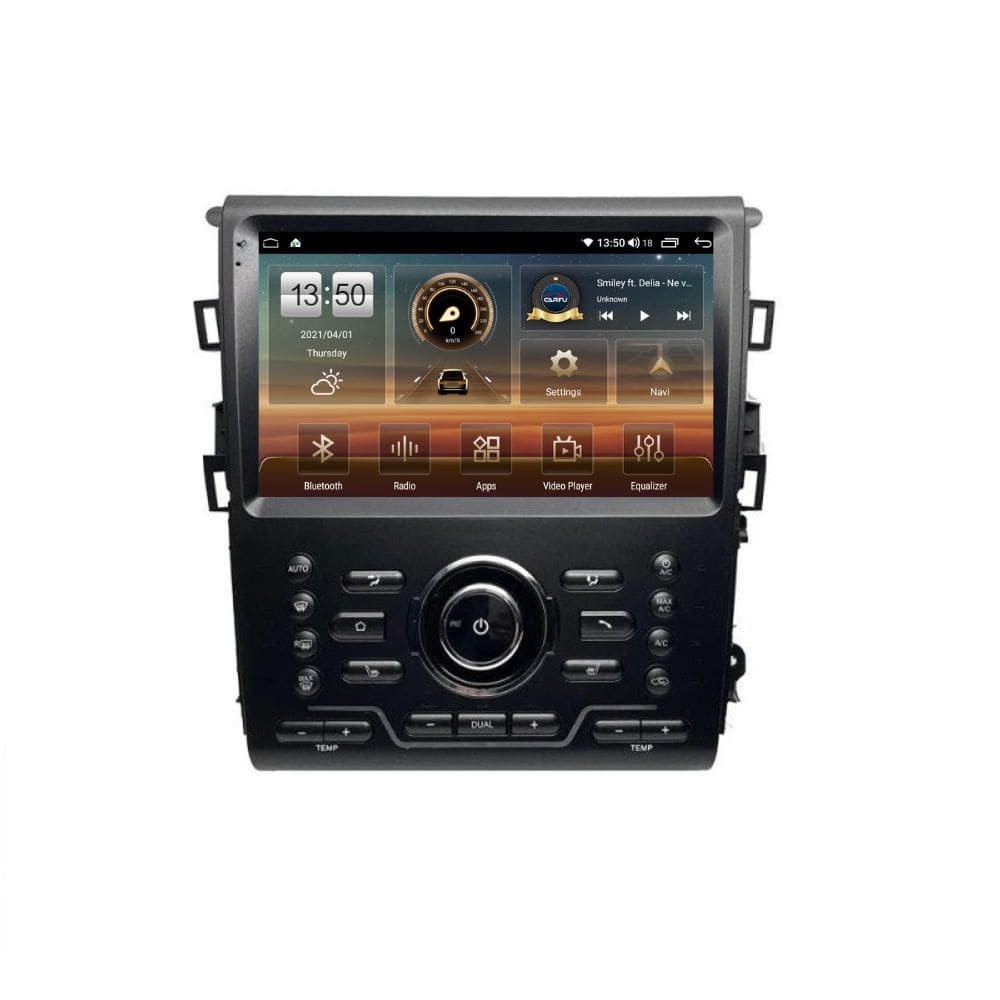Navigatie dedicata cu Android Ford Mondeo V dupa 2014 cu navigatie originala, 4GB RAM, Radio GPS Dual Zone, Display HD QLED 9" Touchscreen, Internet Wi-Fi si slot SIM 4G, Bluetooth, MirrorLink, USB