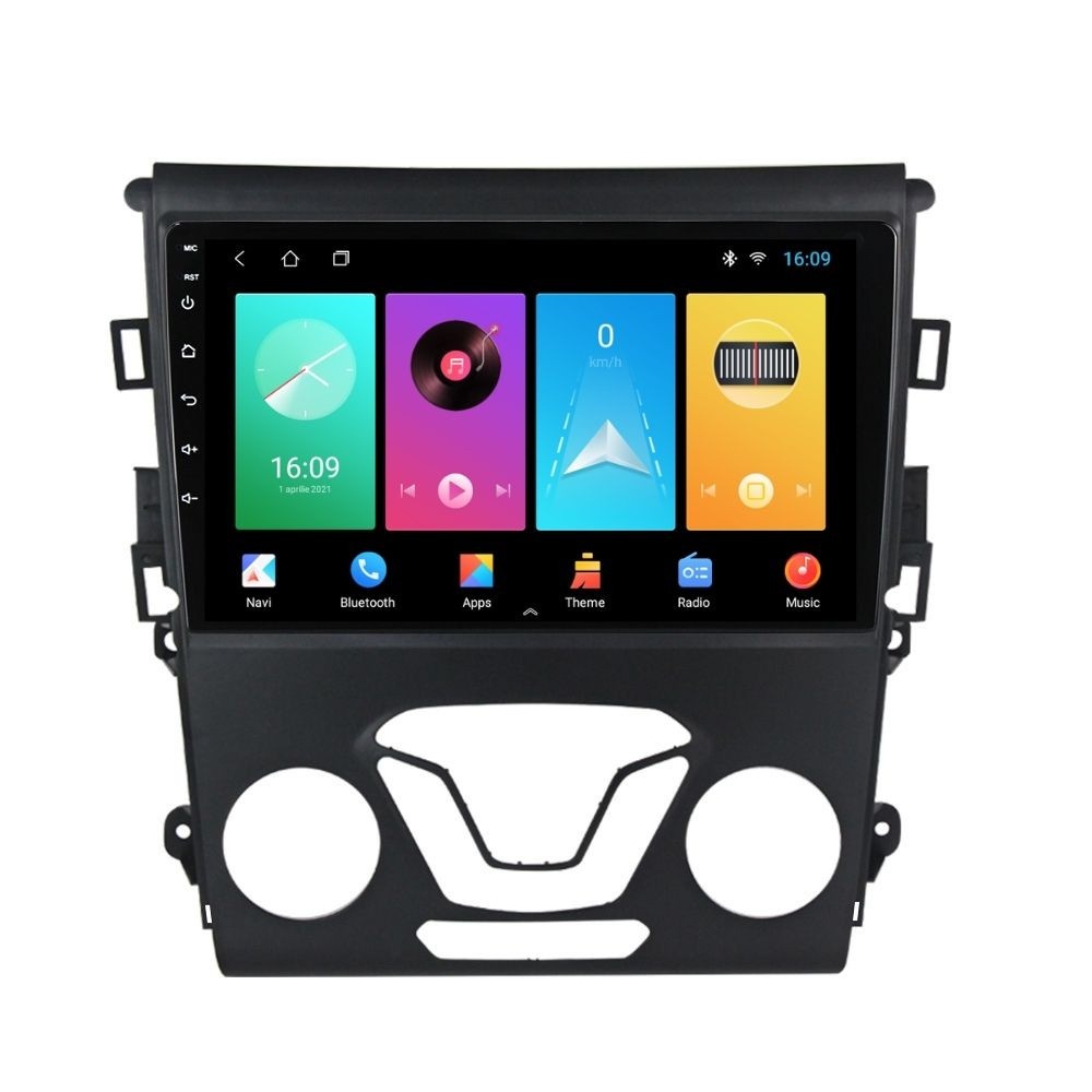 Navigatie dedicata cu Android Ford Mondeo V dupa 2014 fara navigatie originala, 2GB RAM, Radio GPS Dual Zone, Display HD IPS 9" Touchscreen, Internet Wi-Fi, Bluetooth, MirrorLink, USB