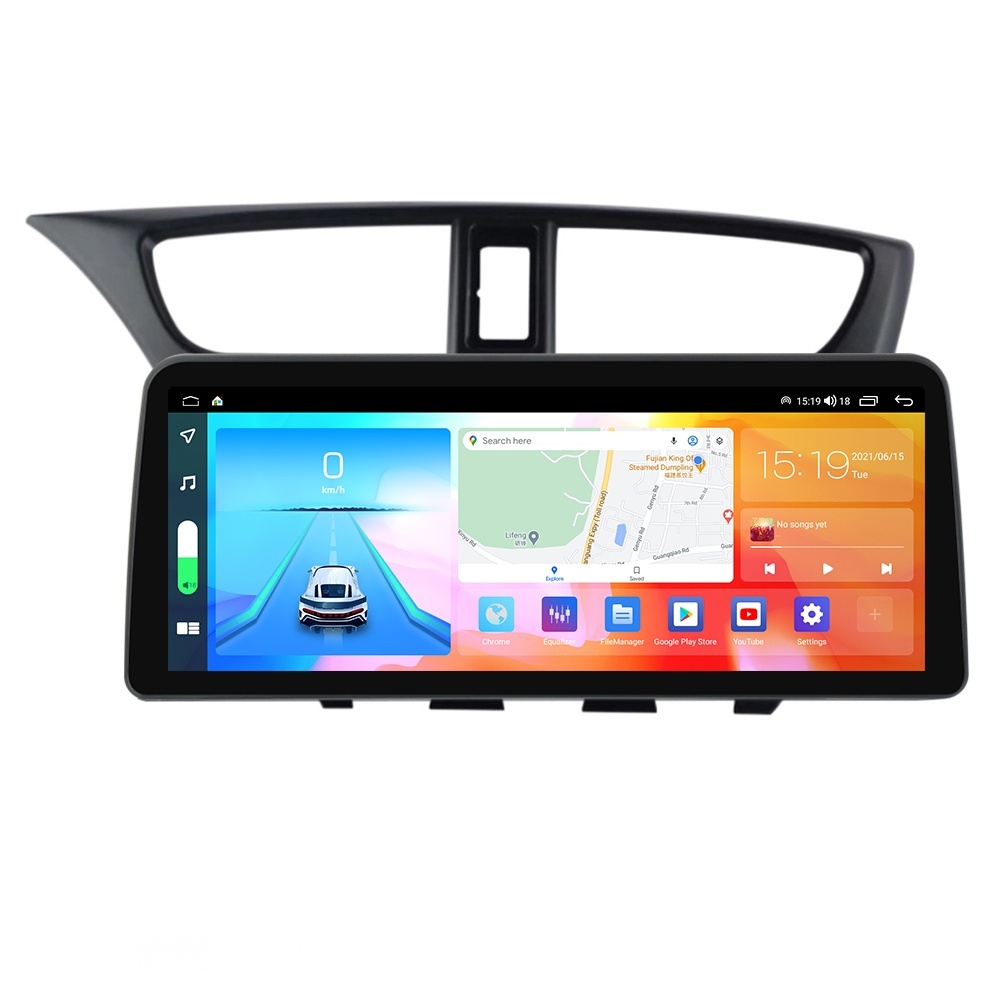Navigatie dedicata cu Android Honda Civic IX Hatchback 2011 - 2015, 4GB RAM, Radio GPS Dual Zone, Display QLED 12.3" Touchscreen, Internet Wi-Fi si slot SIM 4G, Bluetooth, MirrorLink, USB