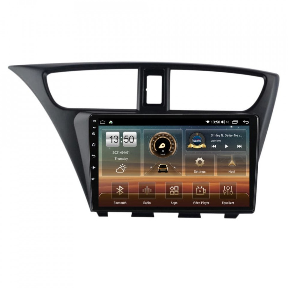 Navigatie dedicata cu Android Honda Civic IX Hatchback 2011 - 2015, 8GB RAM, Radio GPS Dual Zone, Display HD QLED 9" Touchscreen, Internet Wi-Fi si slot SIM 4G, Bluetooth, MirrorLink, USB