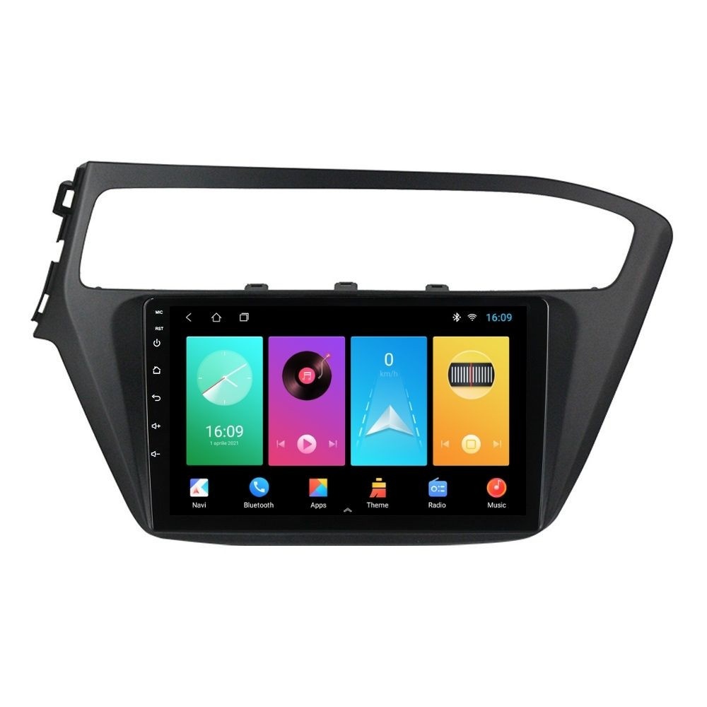 Navigatie dedicata cu Android Hyundai i20 2018 - 2020, 1GB RAM, Radio GPS Dual Zone, Display HD IPS 9" Touchscreen, Internet Wi-Fi, Bluetooth, MirrorLink, USB