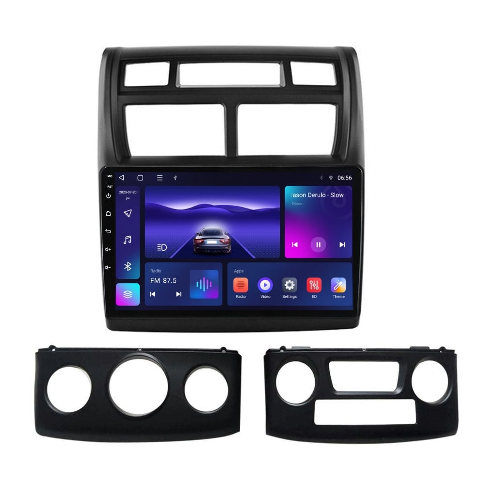 Navigatie dedicata cu Android KIA Sportage 2004 - 2010, 3GB RAM, Radio GPS Dual Zone, Display HD QLED 9" Touchscreen, Internet Wi-Fi si slot SIM 4G, Bluetooth, MirrorLink, USB