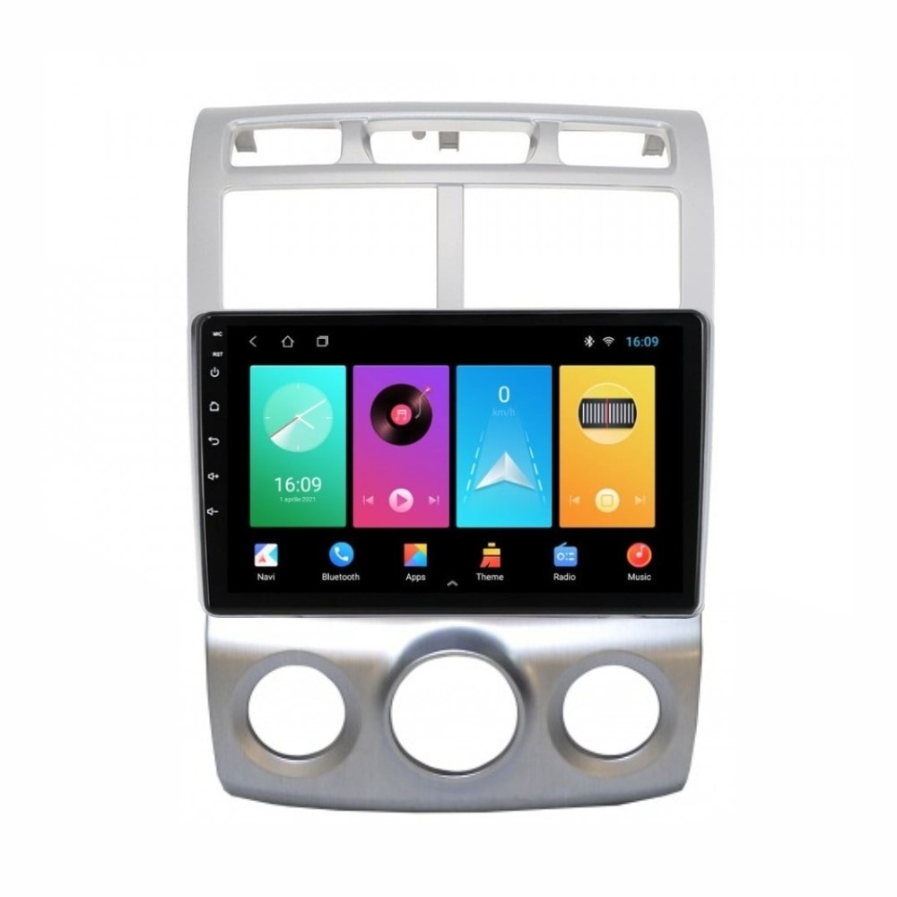 Navigatie dedicata cu Android KIA Sportage 2004 - 2010 fabricata in Coreea, clima manuala, 2GB RAM, Radio GPS Dual Zone, Display HD IPS 9" Touchscreen, Internet Wi-Fi, Bluetooth, MirrorLink,