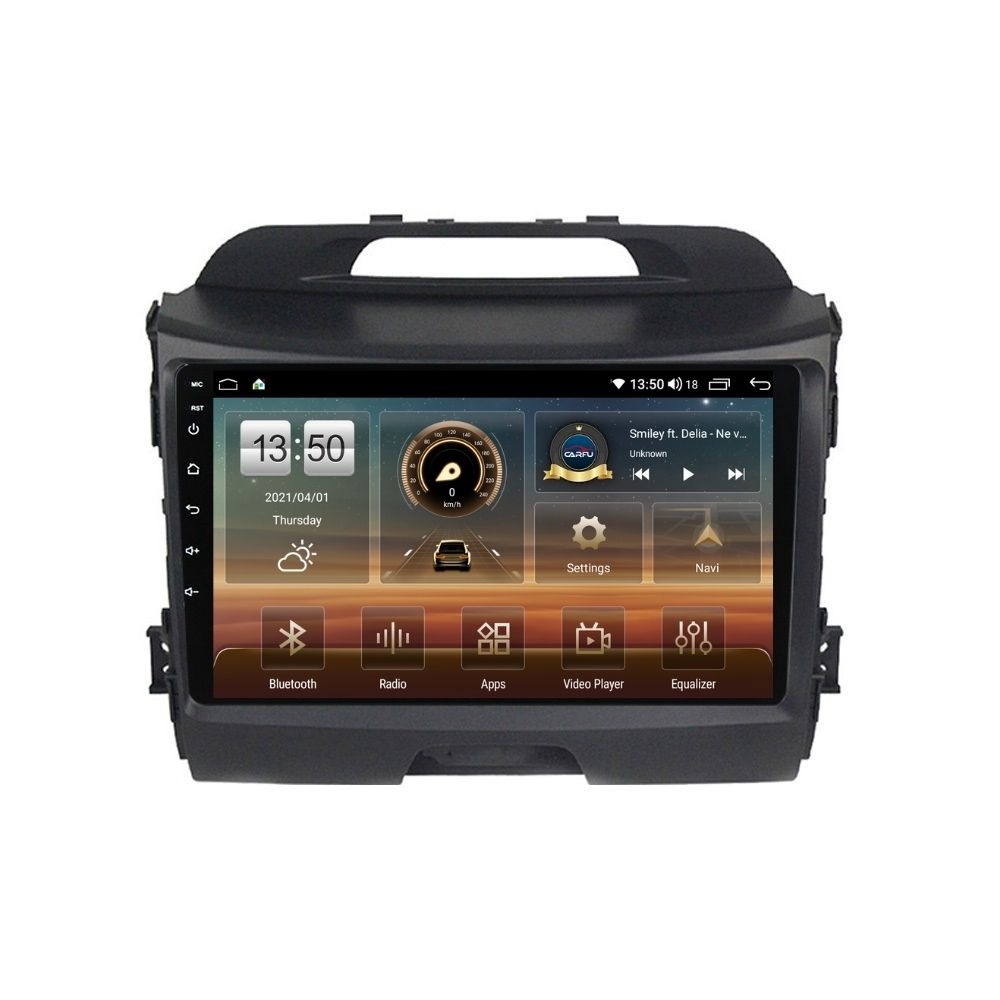 Navigatie dedicata cu Android KIA Sportage 2010 - 2016, 4GB RAM, Radio GPS Dual Zone, Display HD QLED 9" Touchscreen, Internet Wi-Fi si slot SIM 4G, Bluetooth, MirrorLink, USB