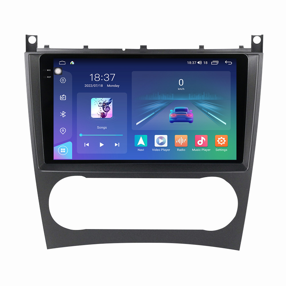 Navigatie dedicata cu Android Mercedes CLC-Class CL203 2008 - 2011, 4GB RAM, Radio GPS Dual Zone, Display 2K QLED 9.5" Touchscreen, Internet Wi-Fi si slot SIM 4G, Bluetooth, MirrorLink, USB