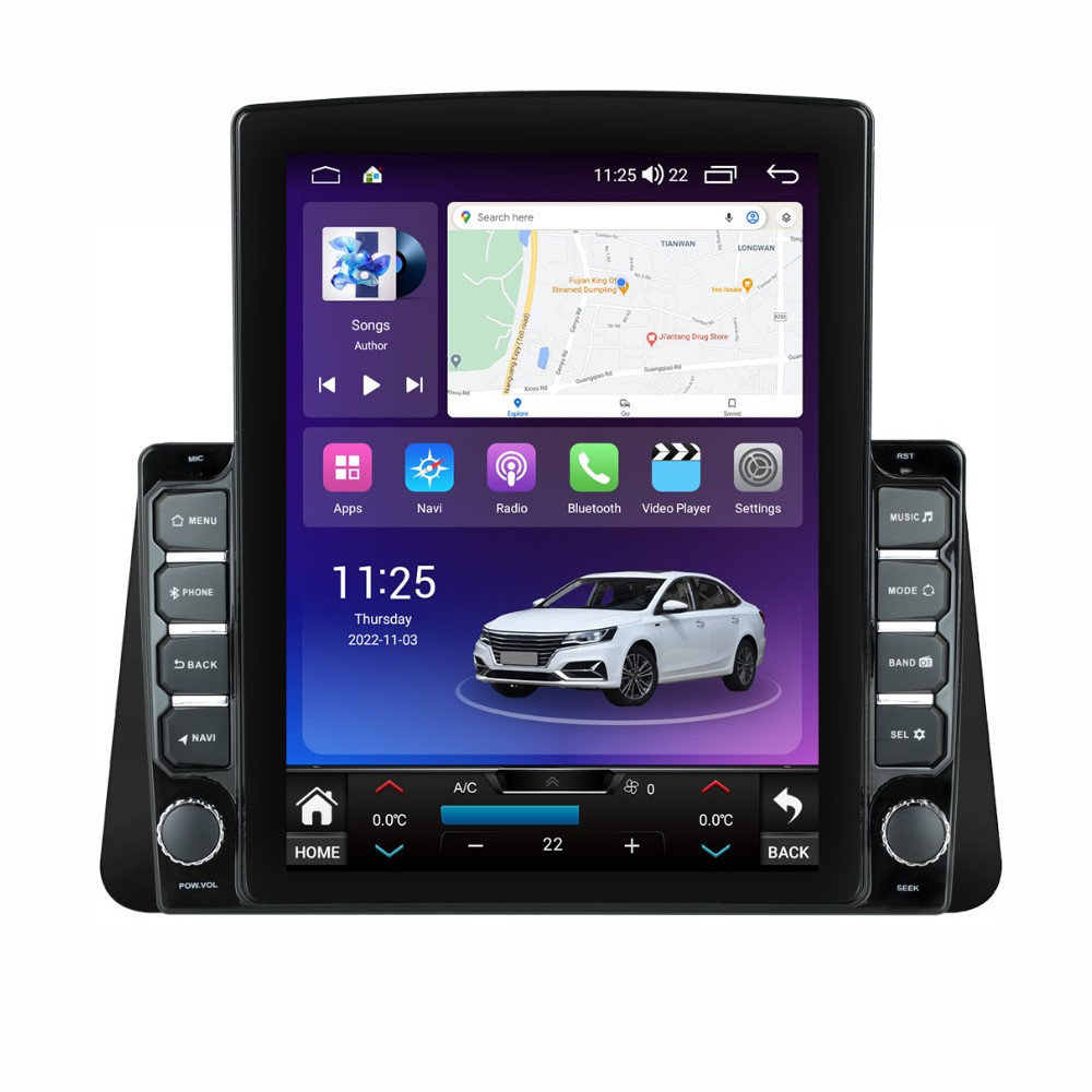 Navigatie dedicata cu Android Nissan Micra V dupa 2017, 8GB RAM, Radio GPS Dual Zone, Touchscreen IPS 9.7" HD tip Tesla, Internet Wi-Fi si slot SIM 4G, Bluetooth, MirrorLink, USB