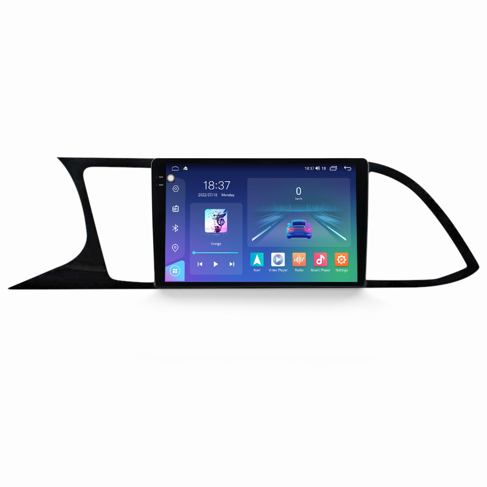 Navigatie dedicata cu Android Seat Leon 5F 2013 - 2020, 4GB RAM, Radio GPS Dual Zone, Display 2K QLED 9.5" Touchscreen, Internet Wi-Fi si slot SIM 4G, Bluetooth, MirrorLink, USB