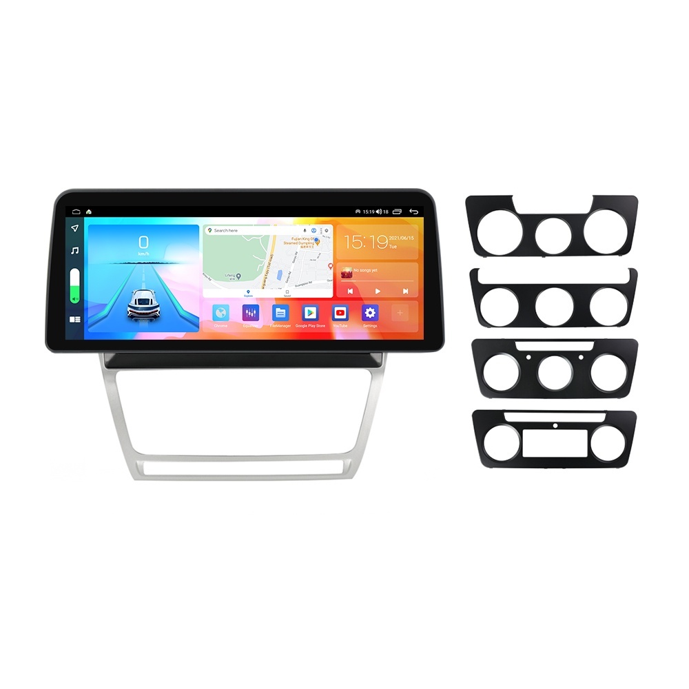 Navigatie dedicata cu Android Skoda Octavia II 2004 - 2013, gri, 4GB RAM, Radio GPS Dual Zone, Display QLED 12.3" Touchscreen, Internet Wi-Fi si slot SIM 4G, Bluetooth, MirrorLink, USB