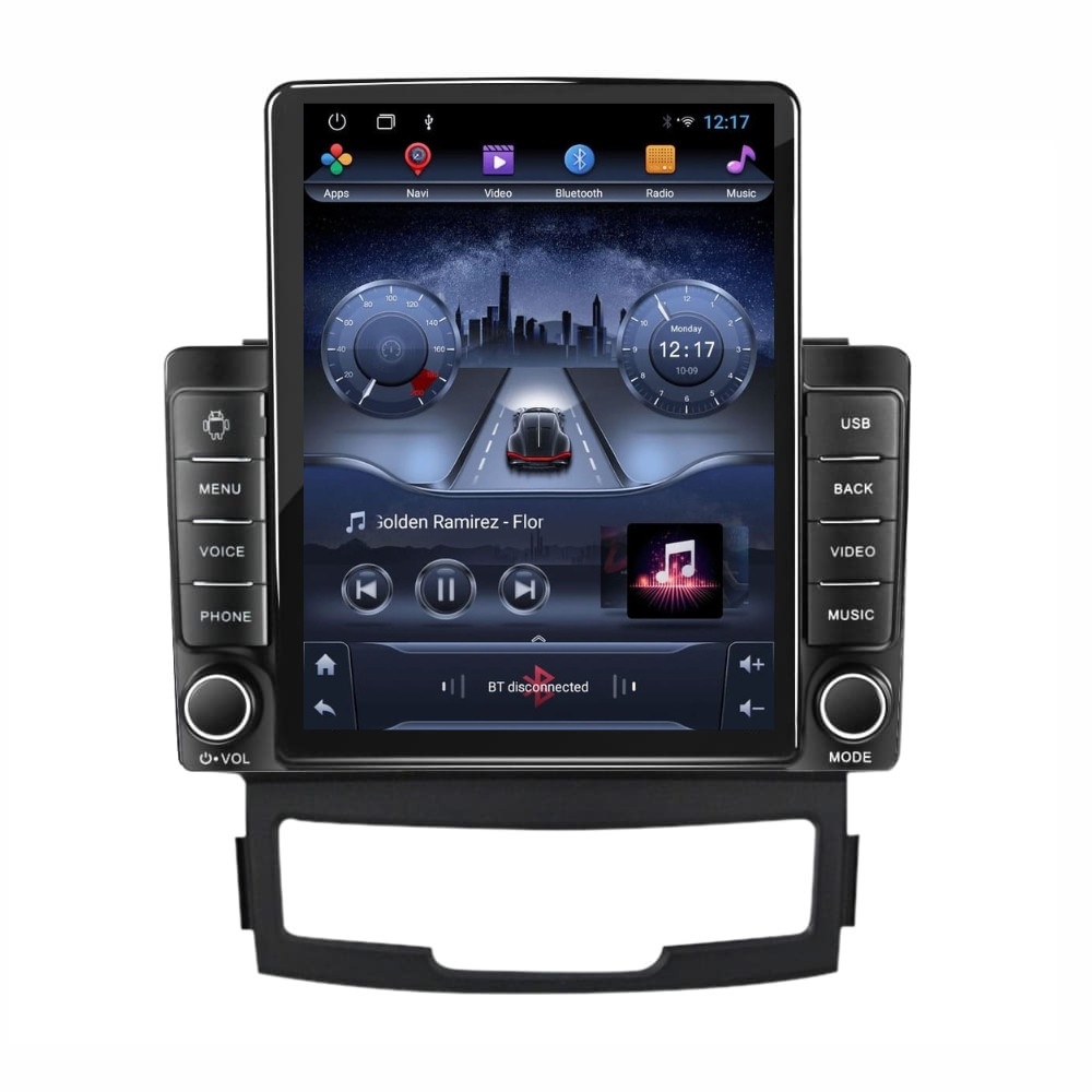 Navigatie dedicata cu Android Ssangyong Korando 2010 - 2013, 2GB RAM, Radio GPS Dual Zone, Touchscreen IPS 9.7" HD tip Tesla, Internet Wi-Fi, Bluetooth, MirrorLink, USB