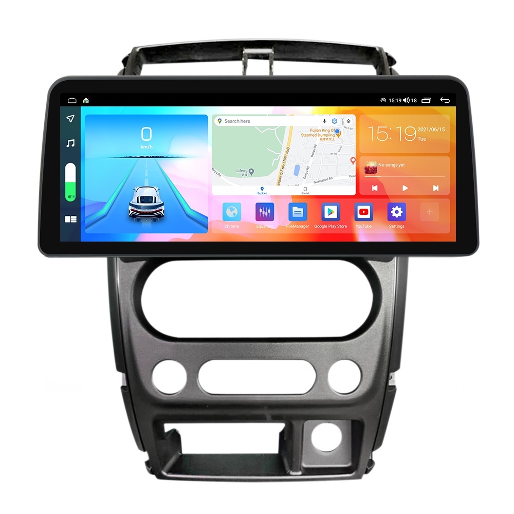 Navigatie dedicata cu Android Suzuki Jimny 2005 - 2018, 4GB RAM, Radio GPS Dual Zone, Display QLED 12.3" Touchscreen, Internet Wi-Fi si slot SIM 4G, Bluetooth, MirrorLink, USB