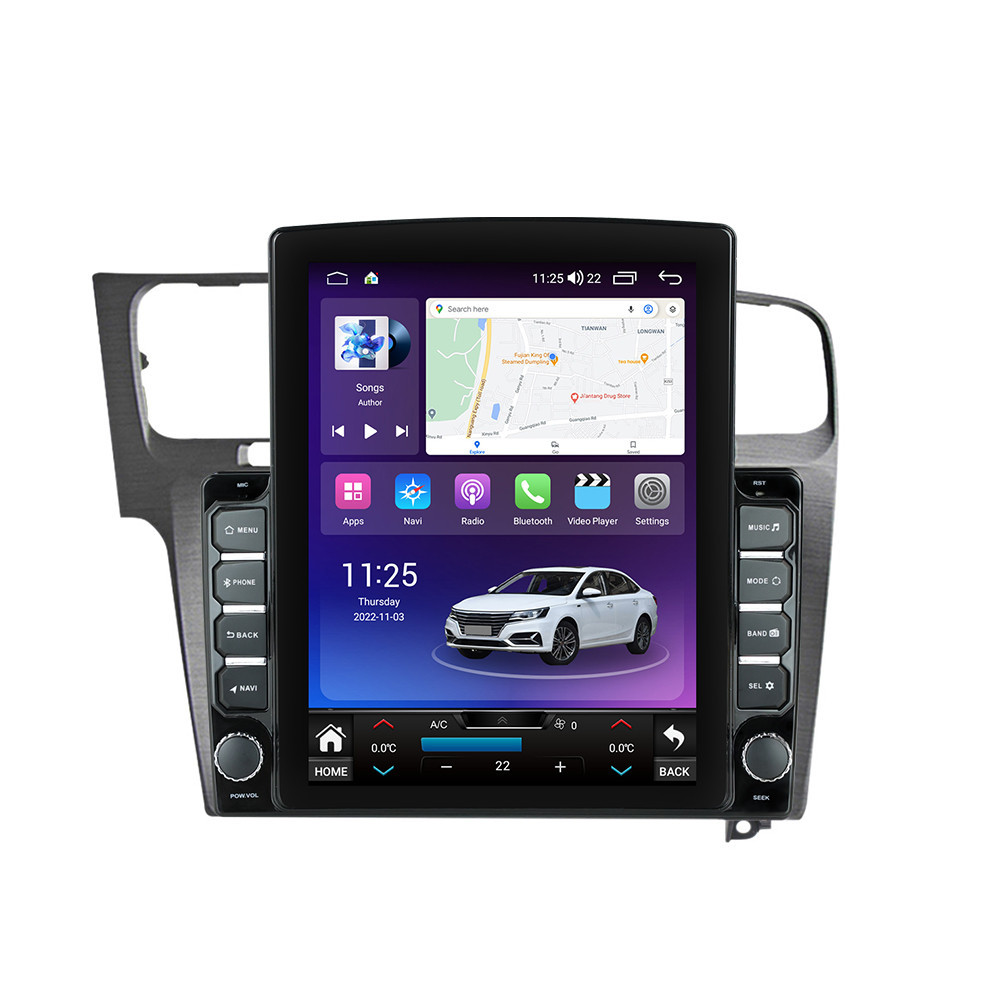 Navigatie dedicata cu Android VW Golf VII 2012 - 2019, argintiu, 8GB RAM, Radio GPS Dual Zone, Touchscreen IPS 9.7" HD tip Tesla, Internet Wi-Fi si slot SIM 4G, Bluetooth, MirrorLink, USB
