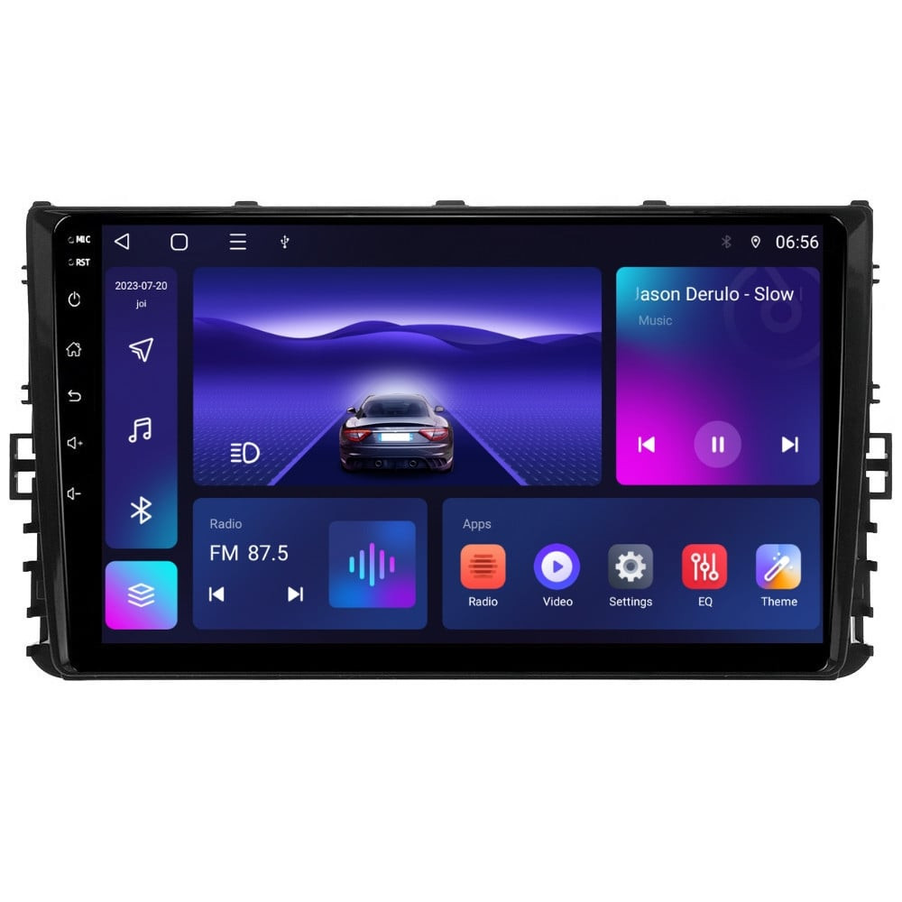 Navigatie dedicata cu Android VW Polo VI dupa 2017, 3GB RAM, Radio GPS Dual Zone, Display HD QLED 9" Touchscreen, Internet Wi-Fi si slot SIM 4G, Bluetooth, MirrorLink, USB