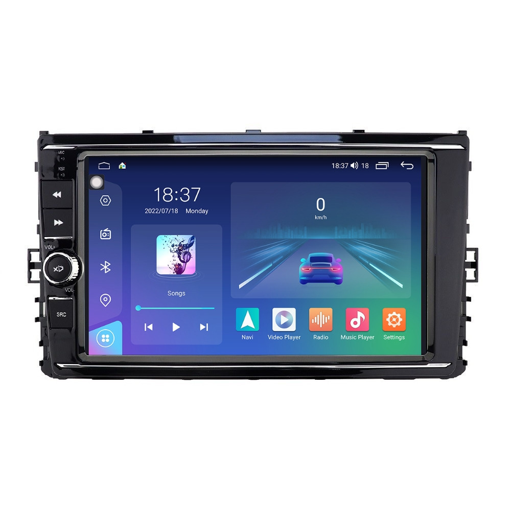 Navigatie dedicata cu Android VW Taigo dupa 2021, 4GB RAM, Radio GPS Dual Zone, Display 2K QLED 9.5'' Touchscreen, Internet Wi-Fi si slot SIM 4G, Bluetooth, MirrorLink, USB