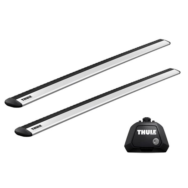 Bare transversale Thule Evo Raised Silver pentru Audi A6 (4F) Allroad 2006-2011