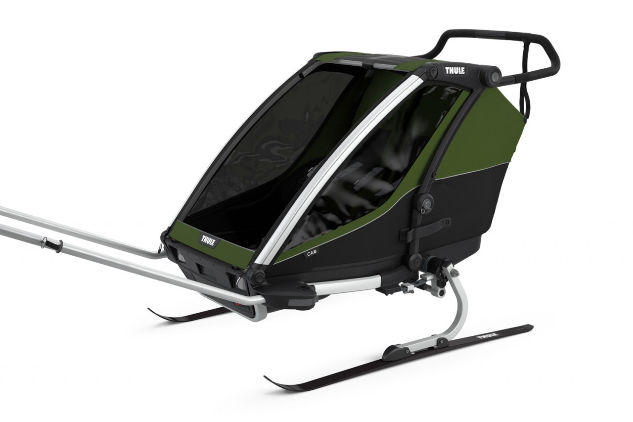 Carucior multisport Thule Chariot Cab 2, Aluminum/Cypress Green