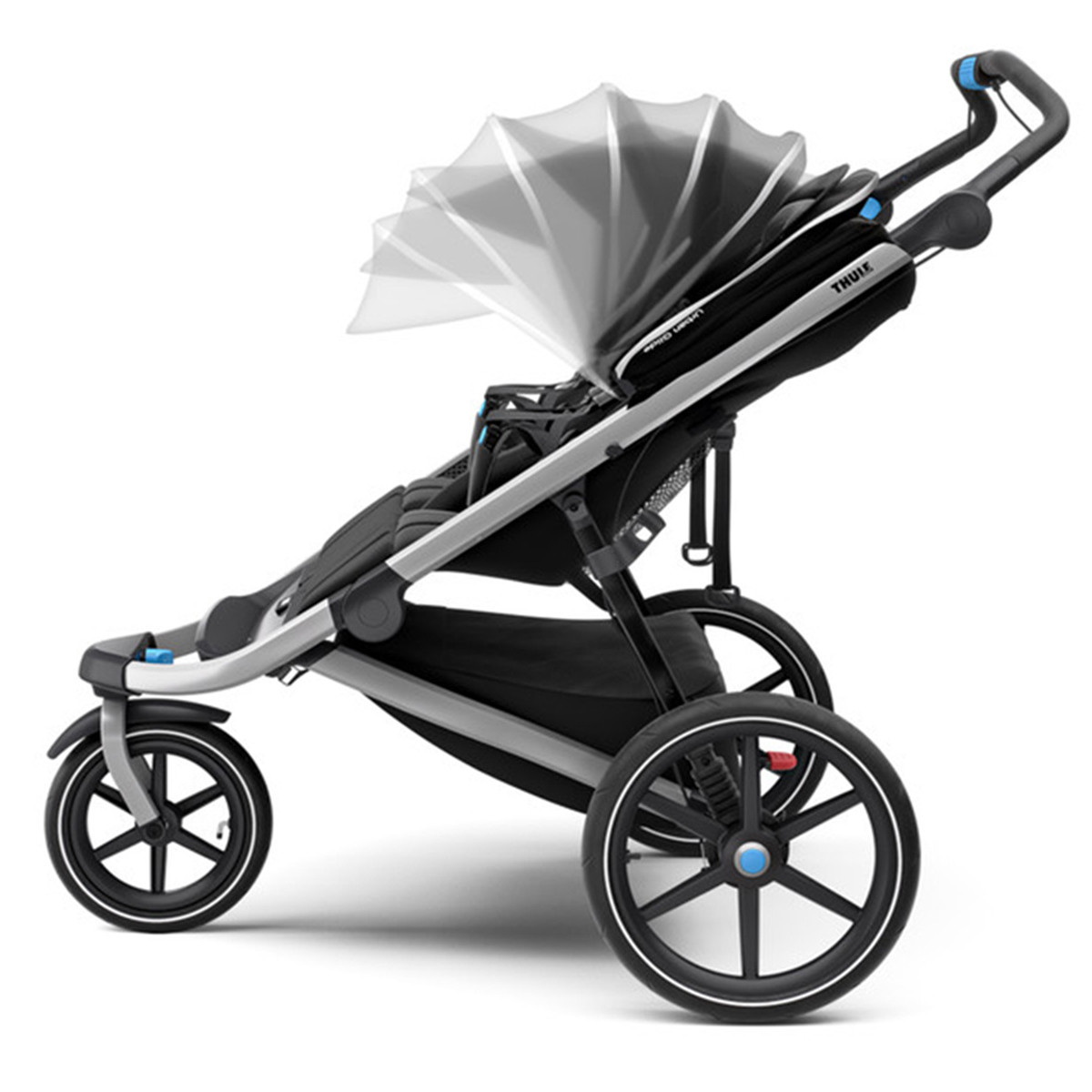 Carucior Thule Urban Glide 2 Double Aluminum/Jet Black