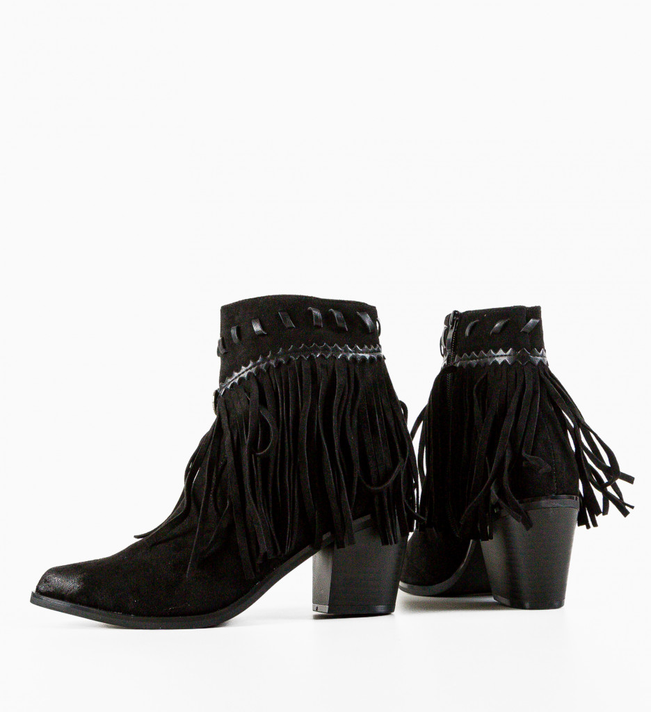 Poze Botine dama Kunzit Negre DePurtat