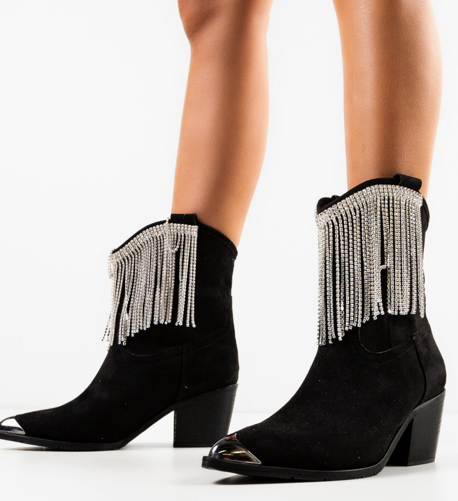 Botine dama laclon negre