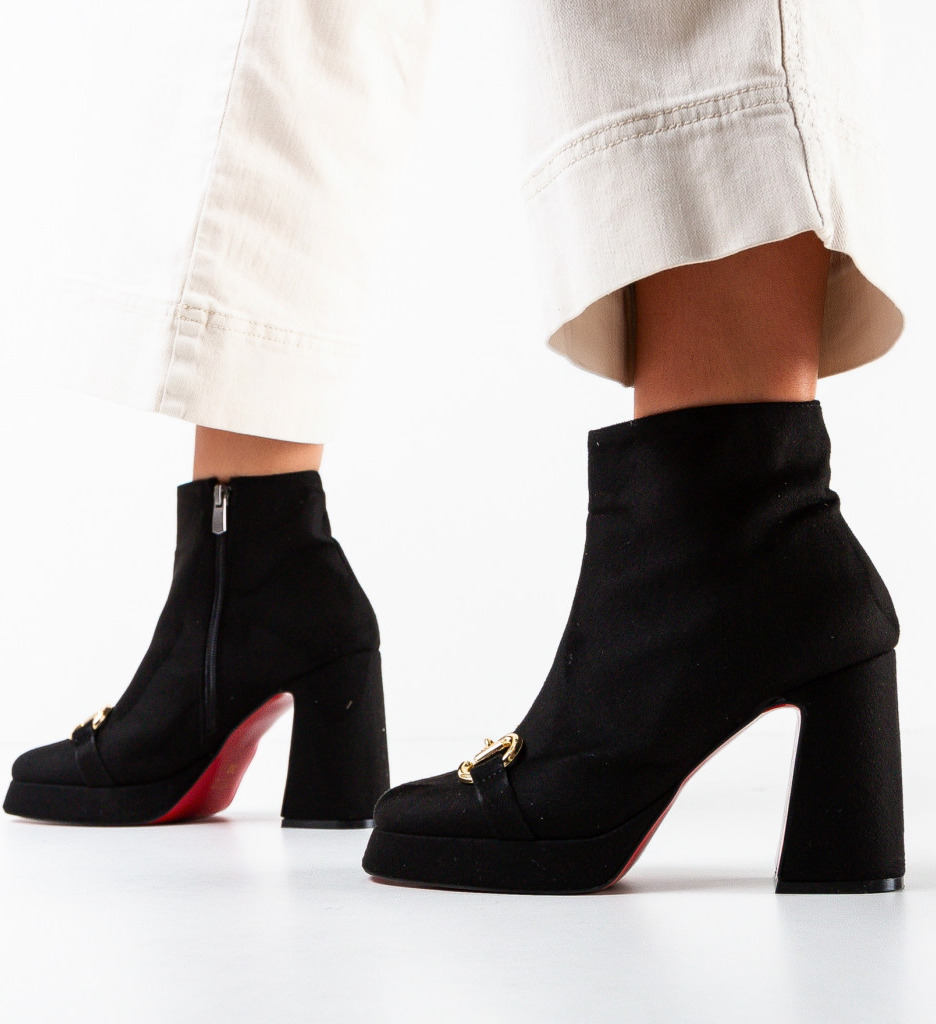Botine dama trese negre