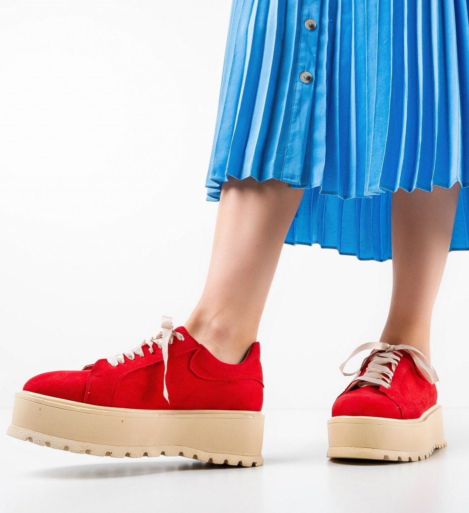 Pantofi casual dama dylyan rosii