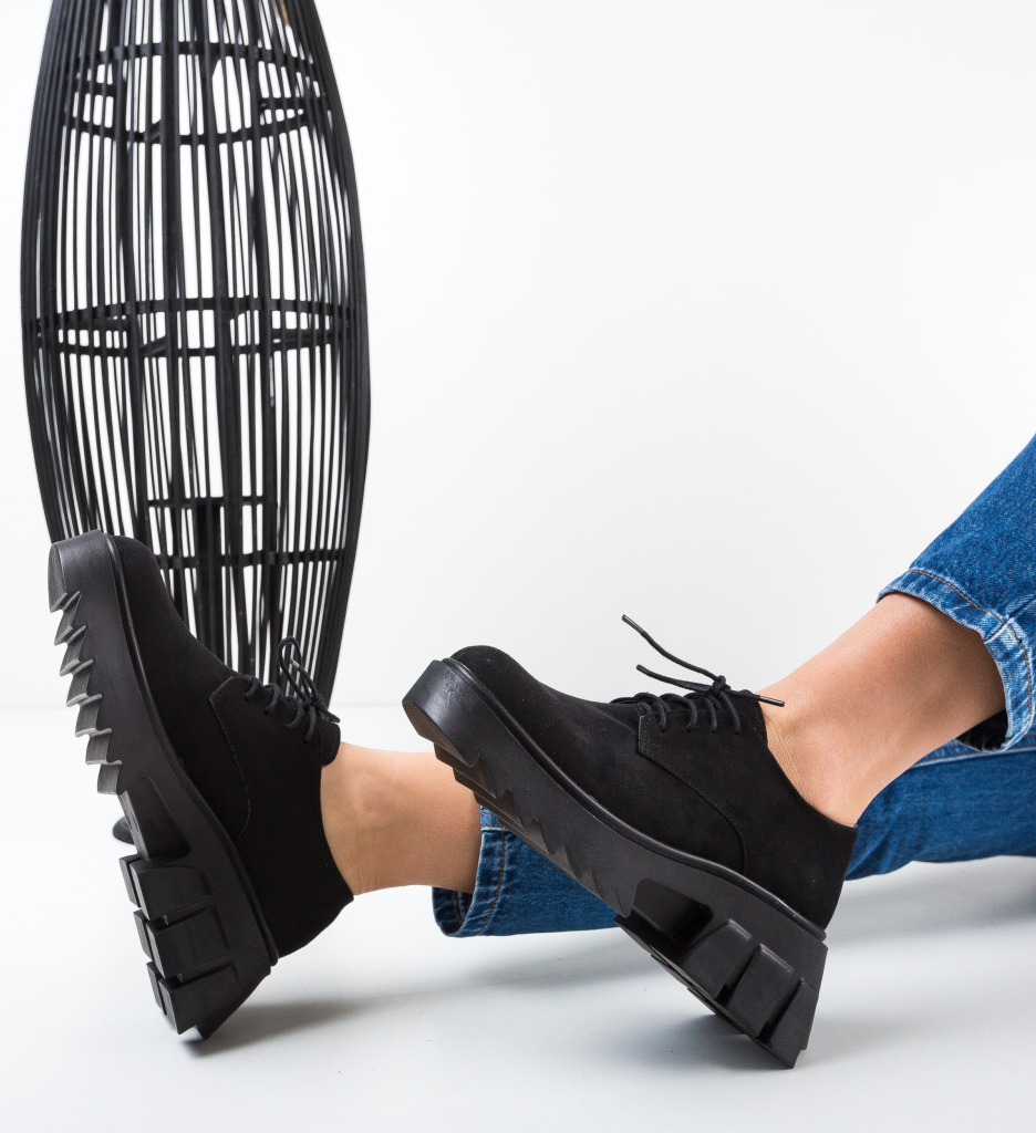 Pantofi casual leyley negri 2