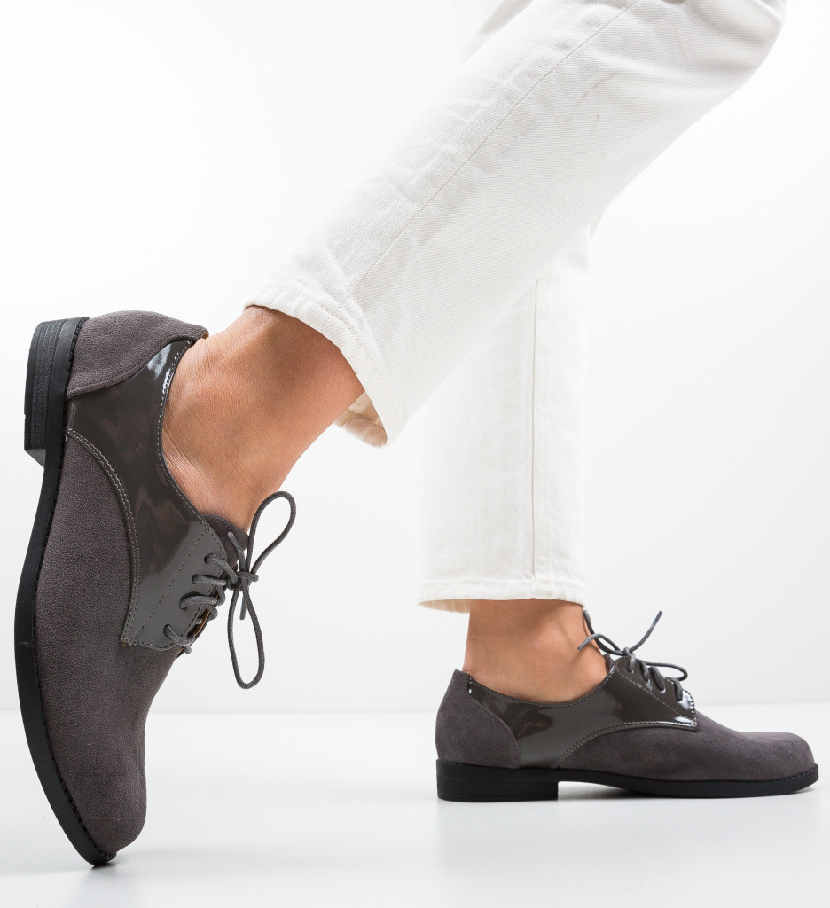 Pantofi casual monaka gri