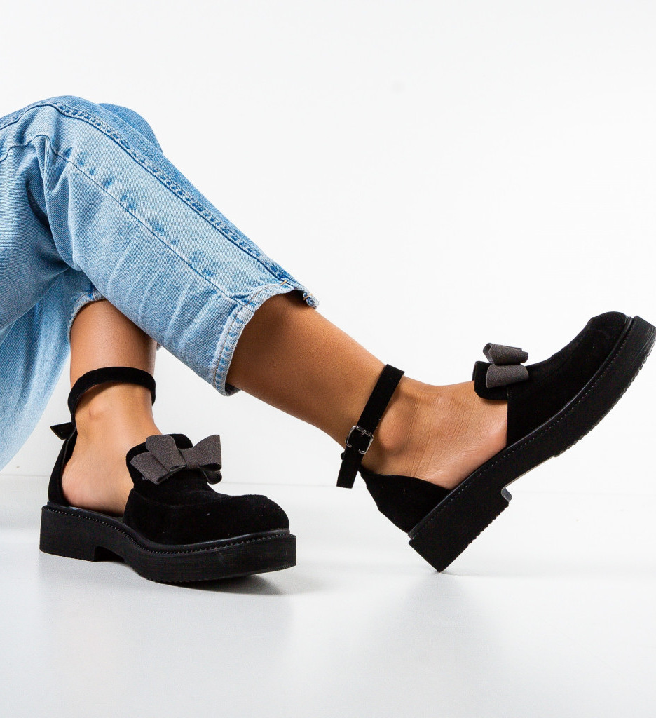 Pantofi casual pretty negri 10