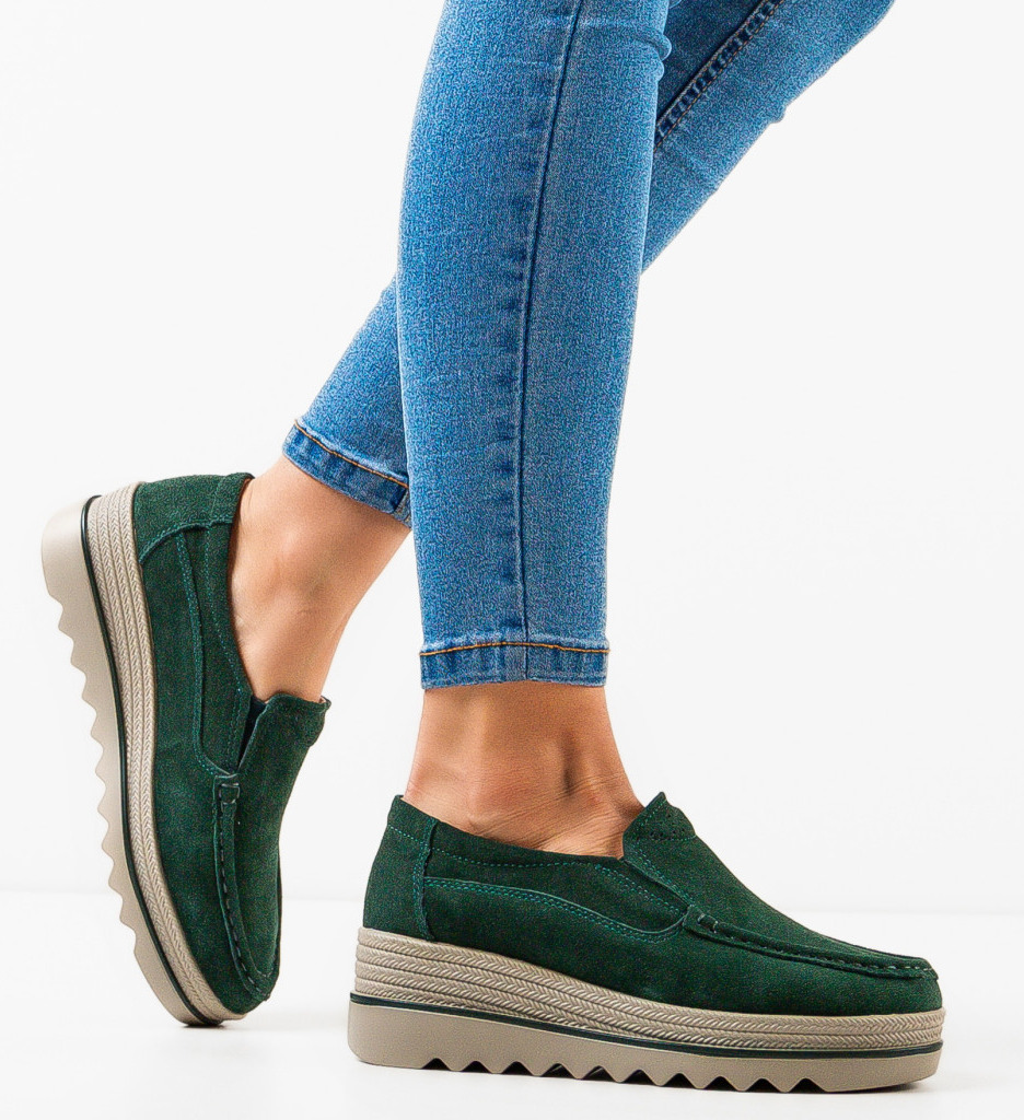 Pantofi casual smirno verzi