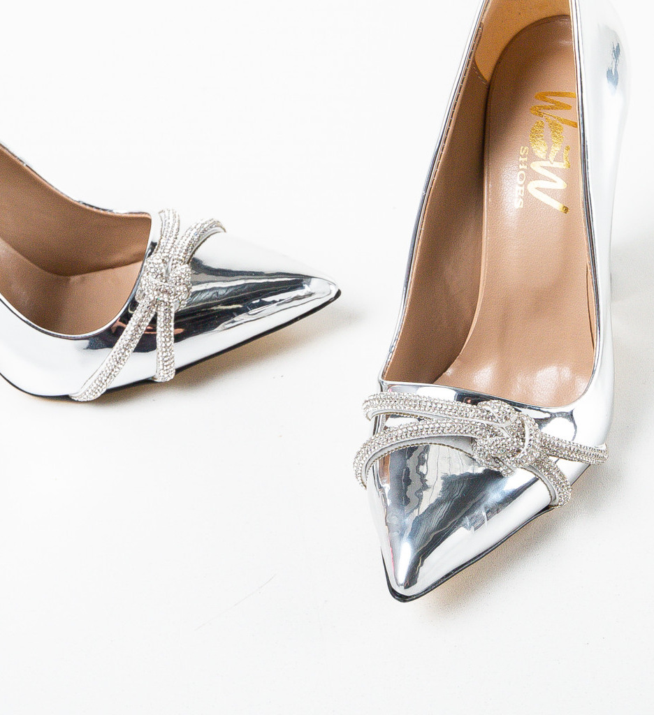 Pantofi dama Damaj Argintii - 5 | YEO