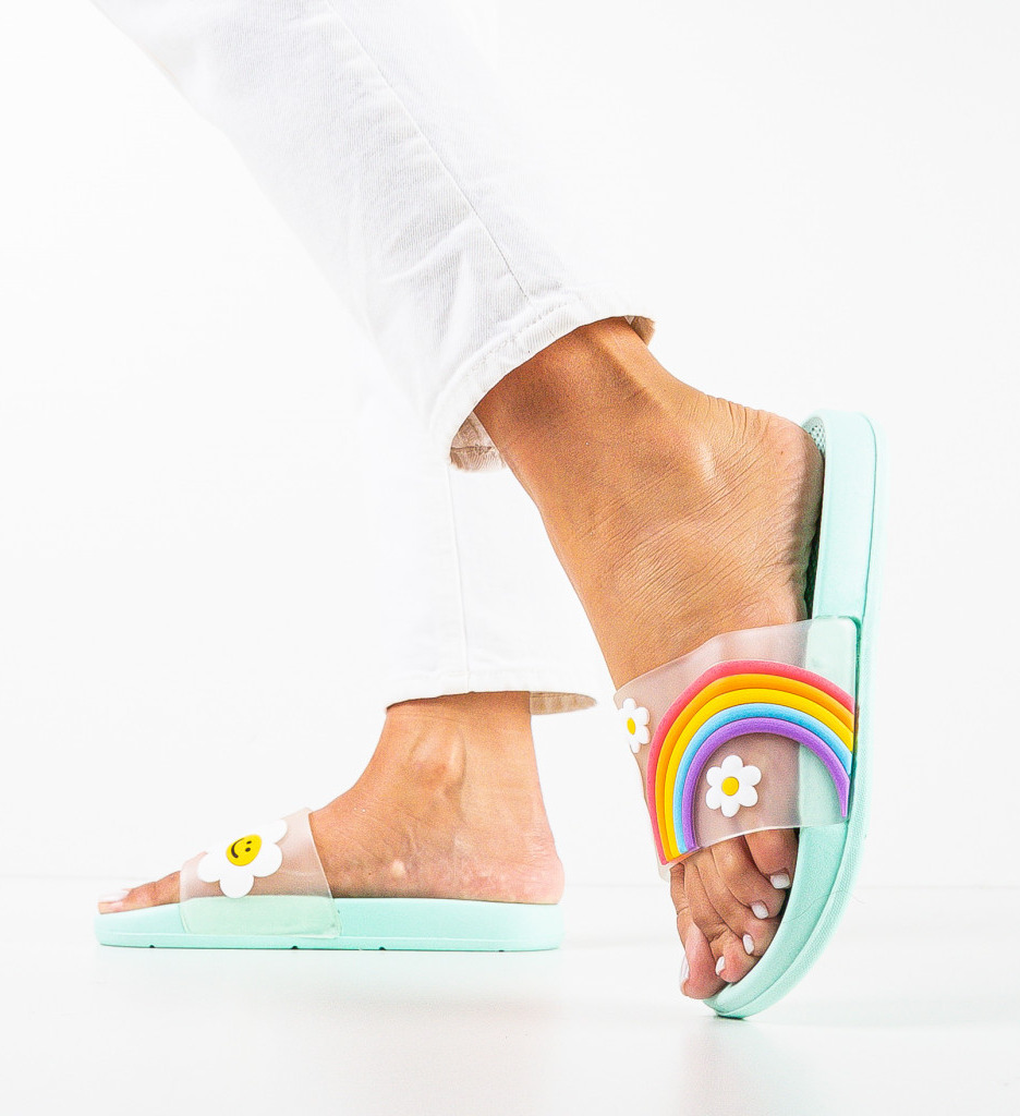 Papuci Dama Summer Turcoaz