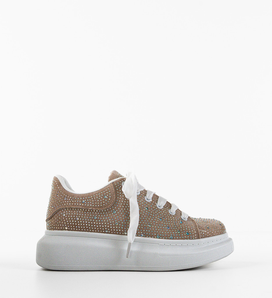 Poze Sneakers dama Mermera Bej DePurtat