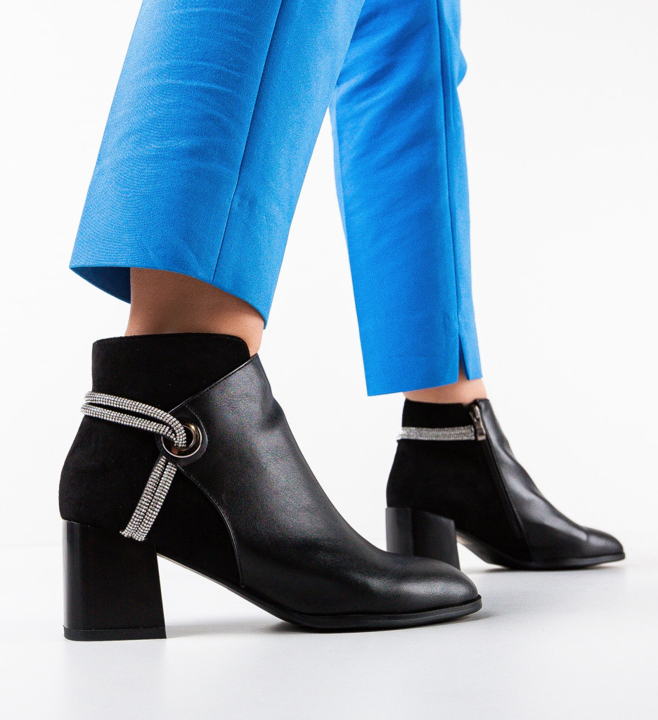 Botine dama miley negre 2