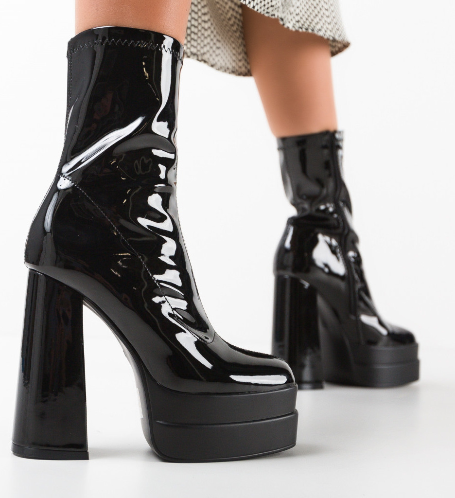 Botine dama terra negre