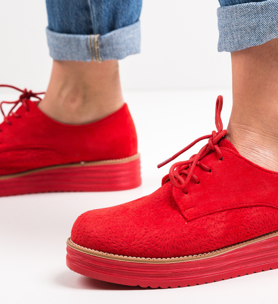 Poze Pantofi Casual Benit Rosii depurtat.ro 