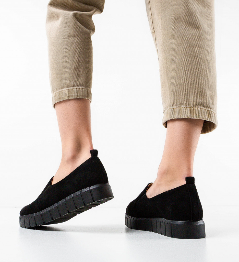 Pantofi casual dama aromatia negri