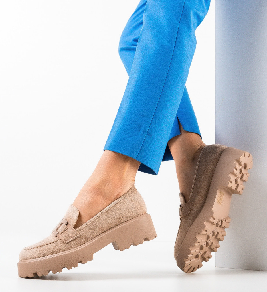 Pantofi casual dama martins bej