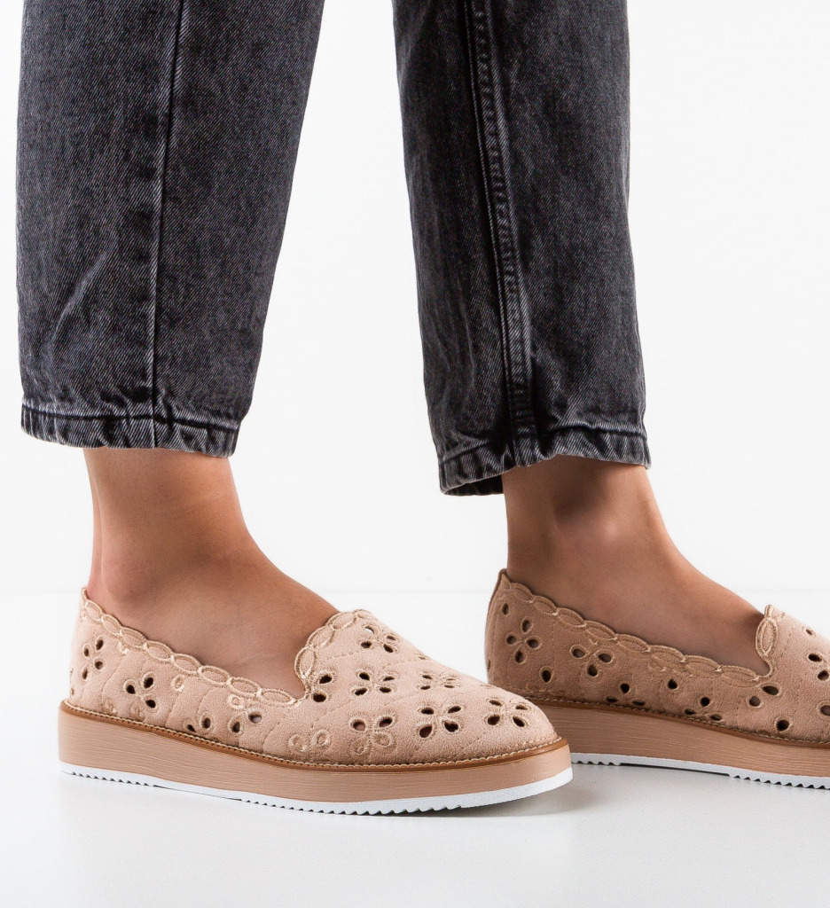 Pantofi casual dama mirko bej
