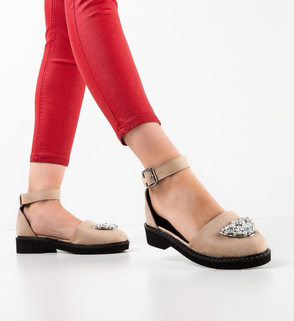 Pantofi casual dama mnoua bej 2