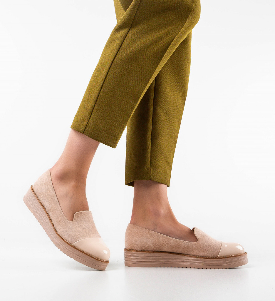 Pantofi casual dama sideritis bej